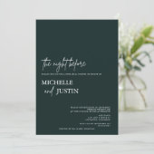 Modernes Minimalistisches Probe-Dinner Invita Einladung (Stehend Vorderseite)