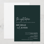 Modernes Minimalistisches Probe-Dinner Invita Einladung (Vorne/Hinten)