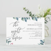 Modernes Minimalistisches Probe-Dinner Invita Einladung (Stehend Vorderseite)