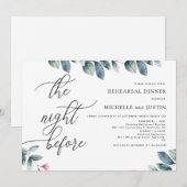 Modernes Minimalistisches Probe-Dinner Invita Einladung (Vorne/Hinten)