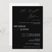 Modernes Minimalistisches Probe-Dinner Invita Einladung (Vorne/Hinten)