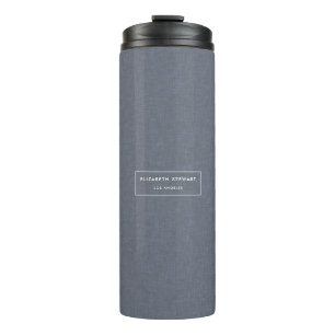 Modernes Minimalistisches Professionelles Blaues L Thermosbecher