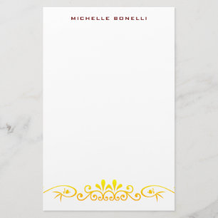 Modernes minimalistisches professionelles Blumenmu Briefpapier