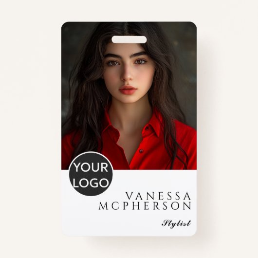 Modernes Minimalistisches professionelles Foto-Log Ausweis (Vorderseite)