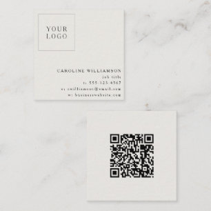Modernes minimalistisches professionelles Logo Clo Quadratische Visitenkarte