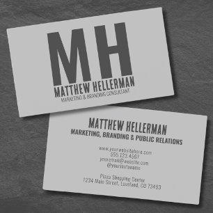 Modernes Minimalistisches Professionelles Monogram Visitenkarte