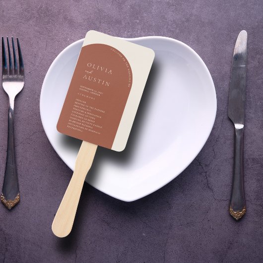 Modernes Minimalistisches Programm für Hochzeiten Fächer