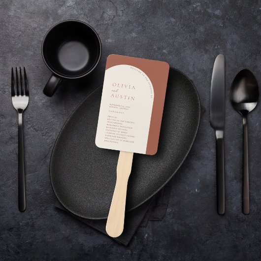 Modernes Minimalistisches Programm für Hochzeiten Fächer