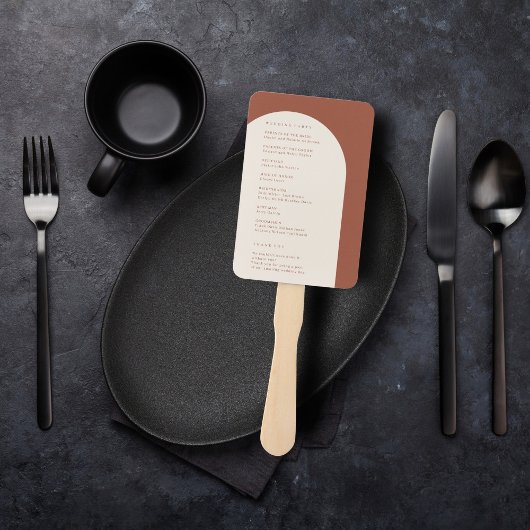 Modernes Minimalistisches Programm für Hochzeiten Fächer