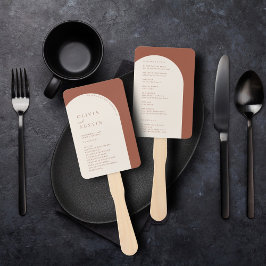 Modernes Minimalistisches Programm für Hochzeiten Fächer