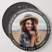 Modernes Minimalistisches Proud Mama Graduate Foto Button (Vorne & Hinten)
