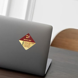 Modernes Minimalistisches QR Code Business Logo Go Quadratischer Aufkleber