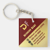 Modernes Minimalistisches QR Code Business Logo Go Schlüsselanhänger (Vorderseite)