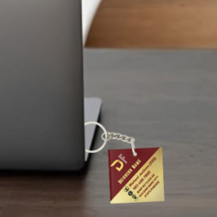 Modernes Minimalistisches QR Code Business Logo Go Schlüsselanhänger