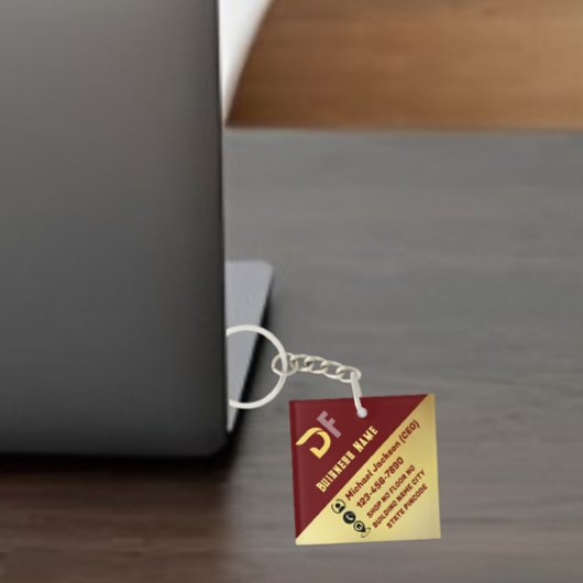 Modernes Minimalistisches QR Code Business Logo Go Schlüsselanhänger