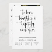 Modernes Minimalistisches QR Code Foto Einladung (Vorne/Hinten)