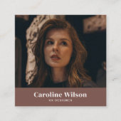 Modernes Minimalistisches QR-Code-Foto Quadratische Visitenkarte (Vorderseite)