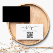 Modernes Minimalistisches QR-Code-Hochzeitsszenari Begleitkarte
