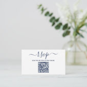 Modernes Minimalistisches QR-Code-Hochzeitsszenari Begleitkarte (Stehend Vorderseite)