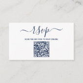 Modernes Minimalistisches QR-Code-Hochzeitsszenari Begleitkarte (Vorderseite)