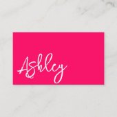 Modernes Minimalistisches QR-Code - scharf rosa Bu Visitenkarte (Vorderseite)