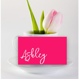 Modernes Minimalistisches QR-Code - scharf rosa Bu Visitenkarte