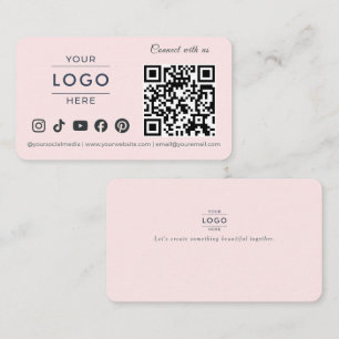 Modernes minimalistisches QR-Code Social-Media-Log Visitenkarte