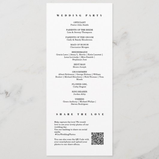 Modernes, Minimalistisches QR-Monogramm Programm (Rückseite)