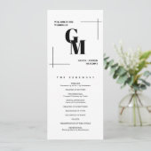 Modernes, Minimalistisches QR-Monogramm Programm (Stehend Vorderseite)