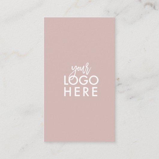 Modernes Minimalistisches QR-Script-Logo Visitenkarte (Rückseite)