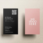 Modernes Minimalistisches QR-Script-Logo Visitenkarte