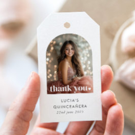 Modernes Minimalistisches Quinceañera Arted Foto G Geschenkanhänger