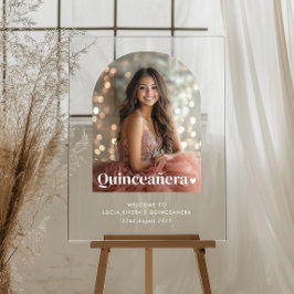 Modernes Minimalistisches Quinceañera Artes Foto Acrylschild
