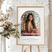 Modernes Minimalistisches Quinceañera Artes Foto Poster