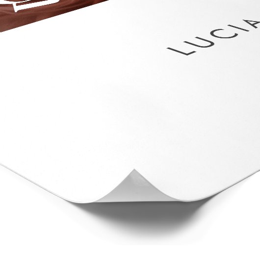 Modernes Minimalistisches Quinceañera Artes Foto Poster (Ecke)