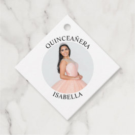 Modernes Minimalistisches Quinceañera-Foto Geschenkanhänger