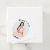 Modernes Minimalistisches Quinceañera-Foto Geschenkanhänger (Beispiel)
