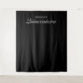 Modernes Minimalistisches Quinceañera Foto Hinterg Wandteppich (Vorderseite)