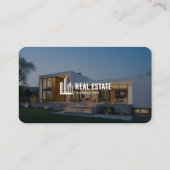 Modernes Minimalistisches Real Anwesen Foto Visitenkarte (Rückseite)