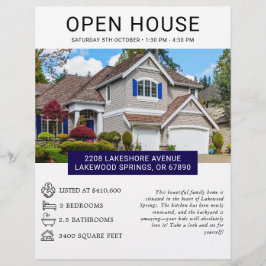 Modernes Minimalistisches Real Anwesen Open House  Flyer