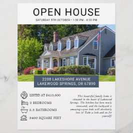 Modernes Minimalistisches Real Anwesen Open House  Flyer