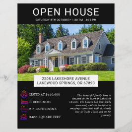 Modernes Minimalistisches Real Anwesen Open House  Flyer