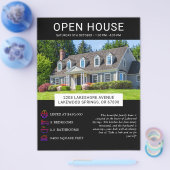 Modernes Minimalistisches Real Anwesen Open House  Flyer (Einzeln)