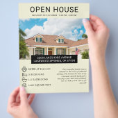 Modernes Minimalistisches Real Anwesen Open House Flyer (Hand)