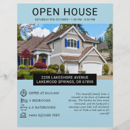 Modernes Minimalistisches Real Anwesen Open House  Flyer