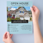 Modernes Minimalistisches Real Anwesen Open House  Flyer (Hand)