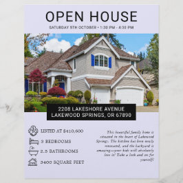 Modernes Minimalistisches Real Anwesen Open House  Flyer