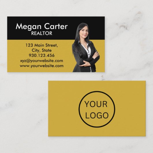 Modernes Minimalistisches Realtor Real Anwesen Age Visitenkarte (Vorne/Hinten)