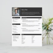 Modernes Minimalistisches Resume-Template (Stehend Vorderseite)