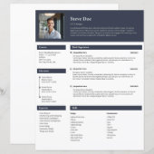 Modernes Minimalistisches Resume-Template (Vorne/Hinten)